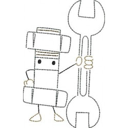 Stickserie - Ritter Schraube Doodle 5